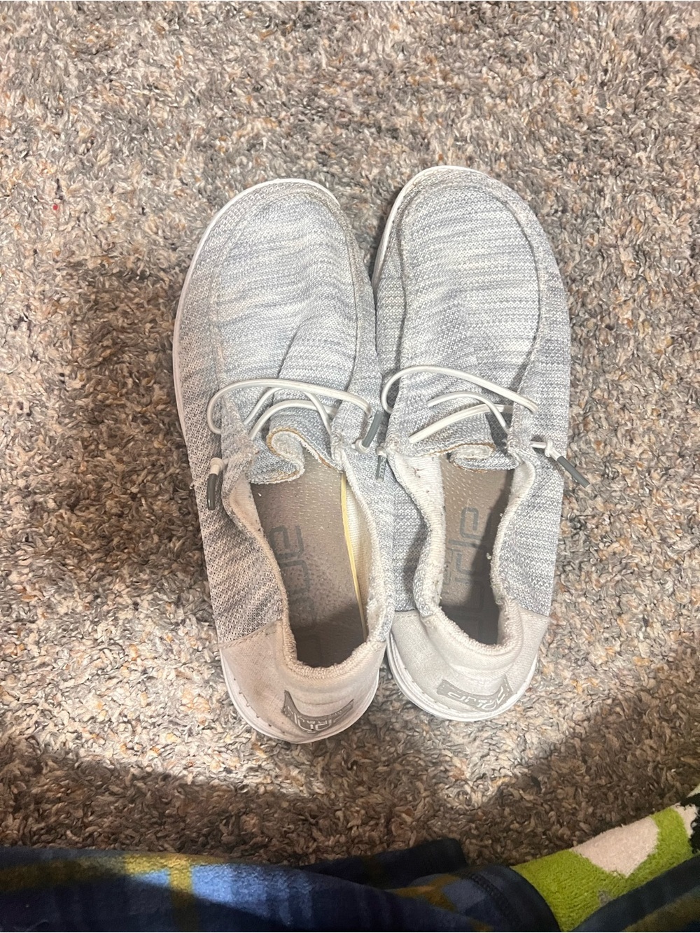 Hey Dude Lightweight Knit Slip-On Flats in Light Gray